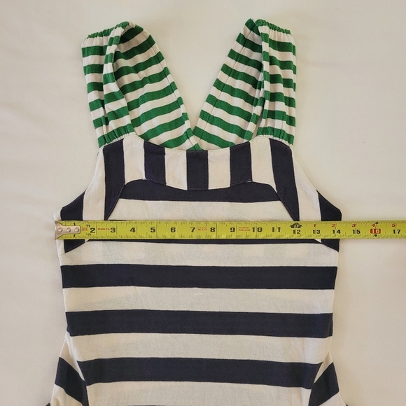 Anthropologie HWR Monogram Split Striped Size XS Dress Green Black - Picture 10 of 11